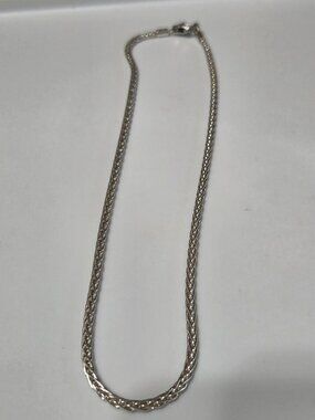 Authentic Pandora Pavé Clasp Foxtail Chain Charm Necklace